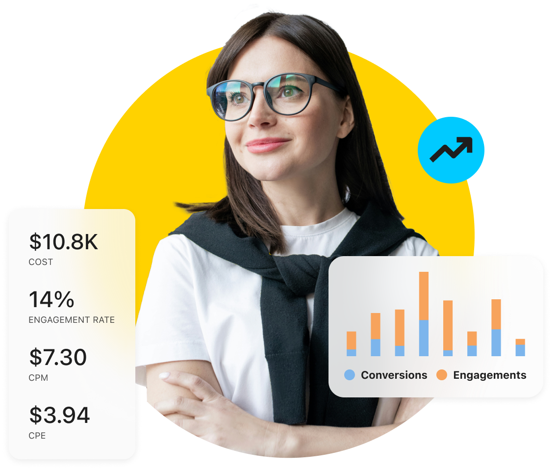 Conversions and engagements are measured within Later Influence